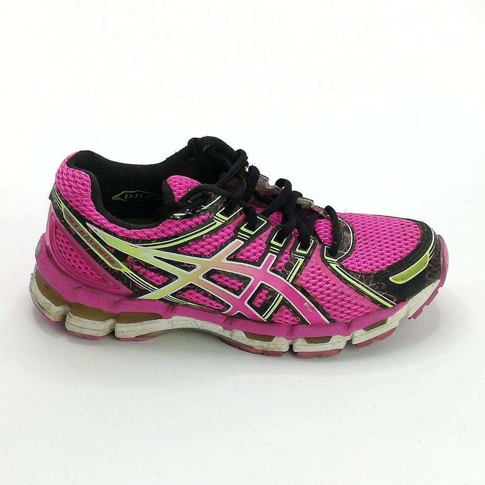 Asics Shoes Womens Sneaker Gel-Kayano 19 Running Pink Lime Black T350Q 6